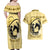 Personalized Kentucky Horse Racing Couples Matching Off Shoulder Maxi Dress and Hawaiian Shirt Beauty and The Horse Yellow Version LT01