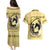Personalized Kentucky Horse Racing Couples Matching Puletasi and Hawaiian Shirt Beauty and The Horse Yellow Version LT01