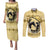 Personalized Kentucky Horse Racing Couples Matching Puletasi and Long Sleeve Button Shirt Beauty and The Horse Yellow Version LT01