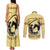 Personalized Kentucky Horse Racing Couples Matching Tank Maxi Dress and Long Sleeve Button Shirt Beauty and The Horse Yellow Version LT01