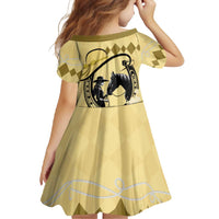 Personalized Kentucky Horse Racing Family Matching Long Sleeve Bodycon Dress and Hawaiian Shirt Beauty and The Horse Yellow Version LT01
