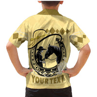 Personalized Kentucky Horse Racing Family Matching Mermaid Dress and Hawaiian Shirt Beauty and The Horse Yellow Version LT01