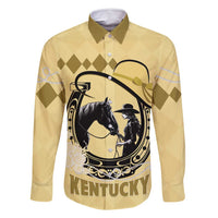 Personalized Kentucky Horse Racing Family Matching Mermaid Dress and Hawaiian Shirt Beauty and The Horse Yellow Version LT01