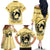 Personalized Kentucky Horse Racing Family Matching Off The Shoulder Long Sleeve Dress and Hawaiian Shirt Beauty and The Horse Yellow Version LT01