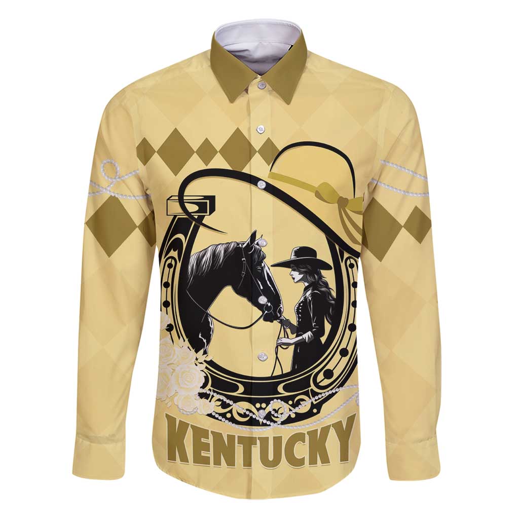 Personalized Kentucky Horse Racing Family Matching Puletasi and Hawaiian Shirt Beauty and The Horse Yellow Version LT01