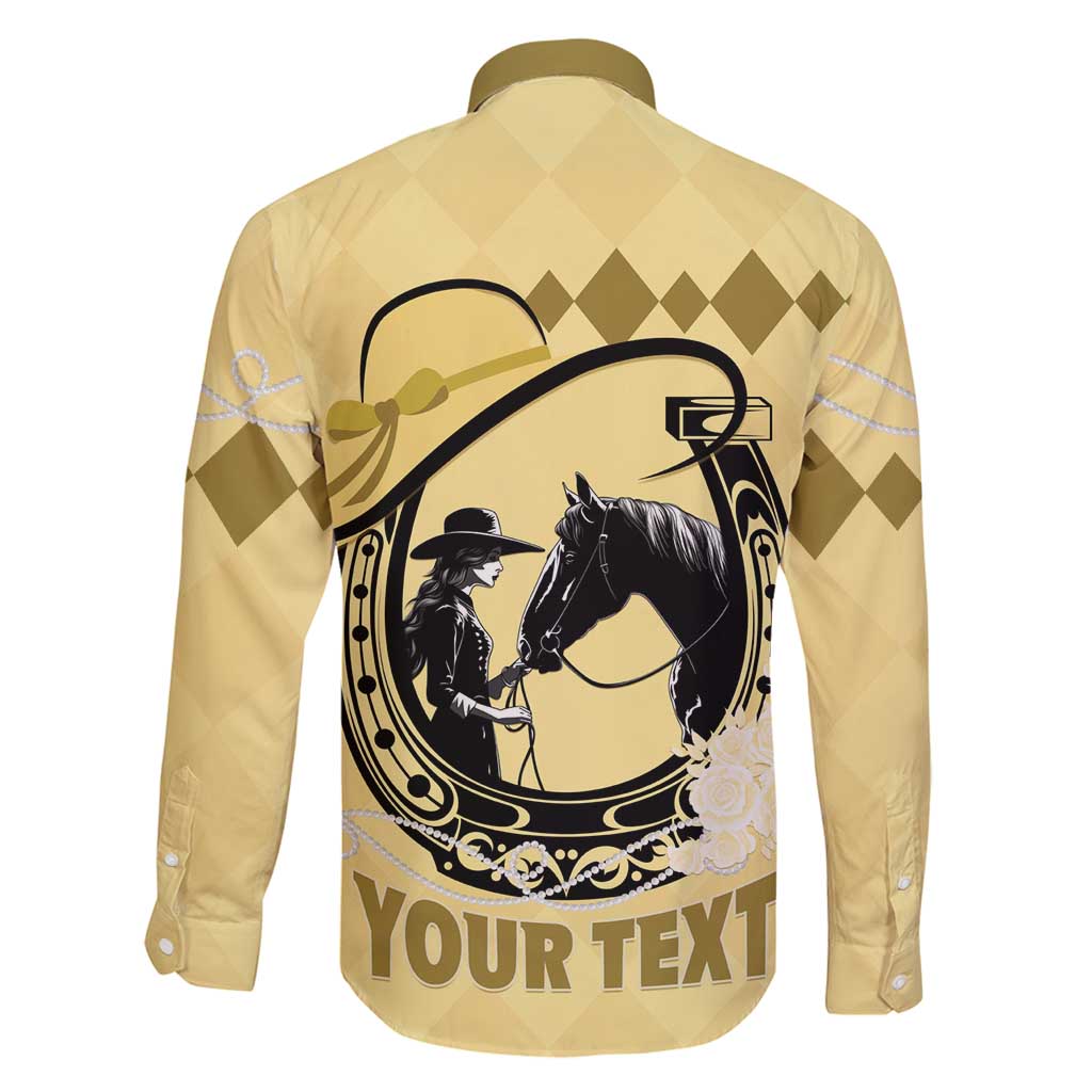 Personalized Kentucky Horse Racing Family Matching Puletasi and Hawaiian Shirt Beauty and The Horse Yellow Version LT01