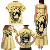 Personalized Kentucky Horse Racing Family Matching Tank Maxi Dress and Hawaiian Shirt Beauty and The Horse Yellow Version LT01