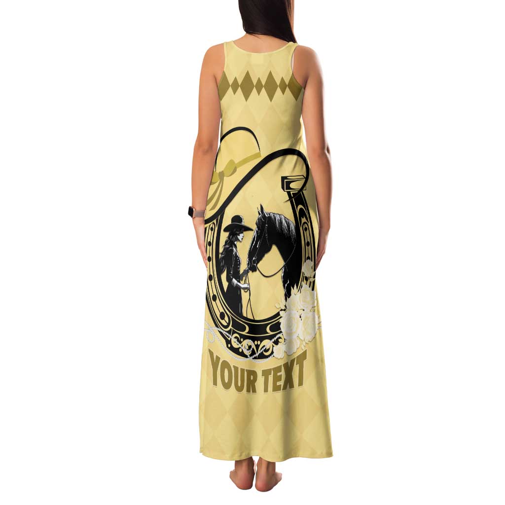 Personalized Kentucky Horse Racing Family Matching Tank Maxi Dress and Hawaiian Shirt Beauty and The Horse Yellow Version LT01