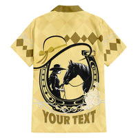 Personalized Kentucky Horse Racing Hawaiian Shirt Beauty and The Horse Yellow Version LT01