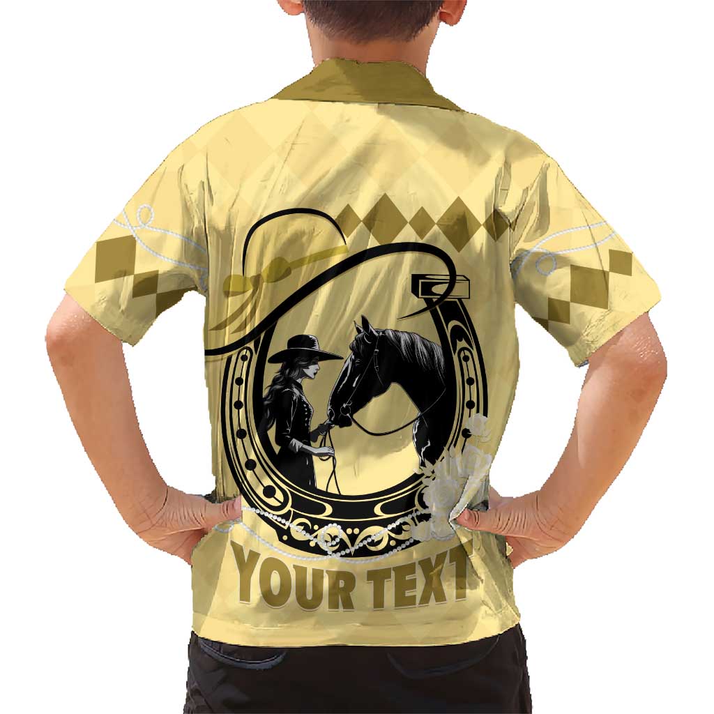Personalized Kentucky Horse Racing Hawaiian Shirt Beauty and The Horse Yellow Version LT01