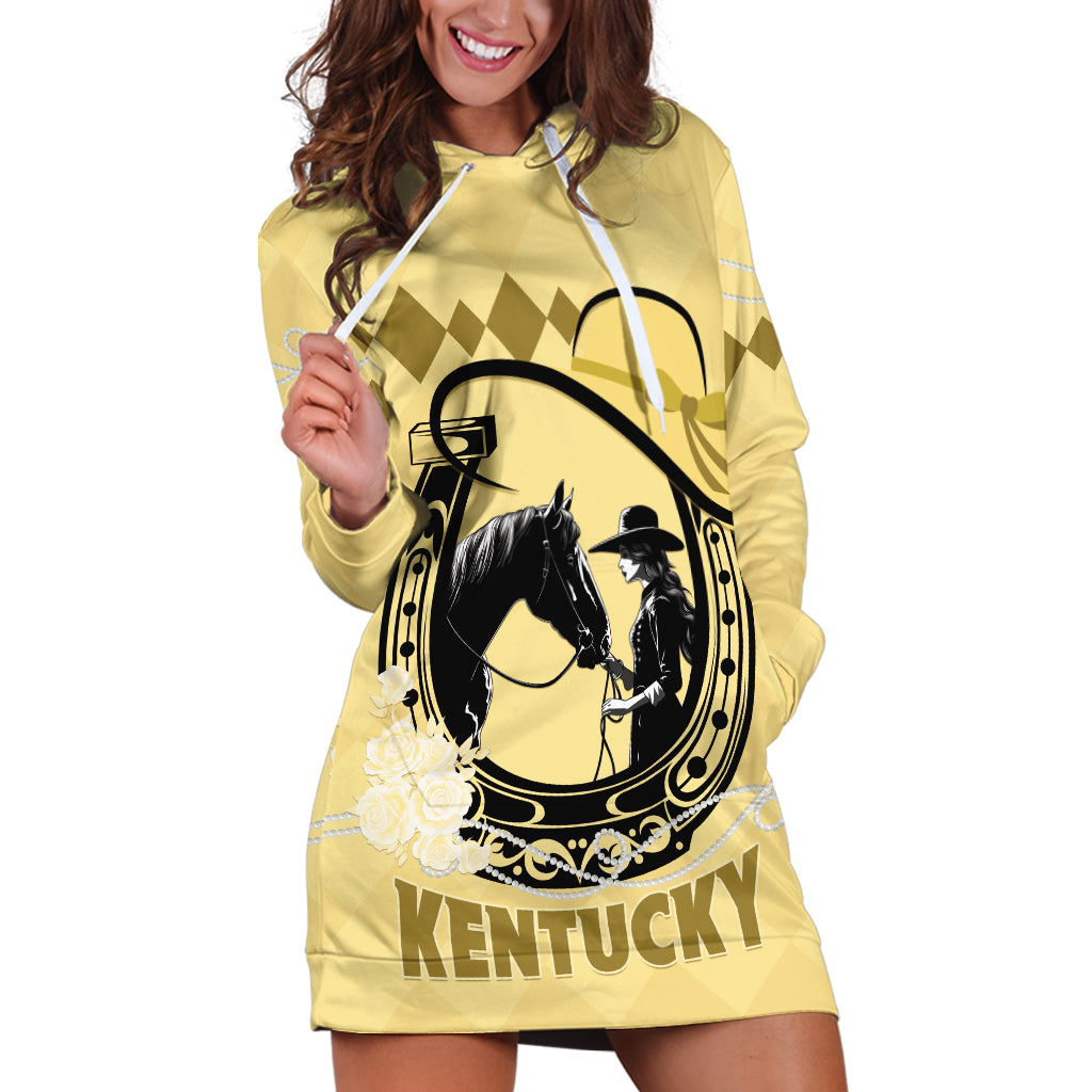 Personalized Kentucky Horse Racing 2024 Hoodie Dress Beauty and The Horse Yellow Version