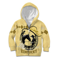 Personalized Kentucky Horse Racing Kid Hoodie Beauty and The Horse Yellow Version LT01