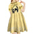 Personalized Kentucky Horse Racing Kid Short Sleeve Dress Beauty and The Horse Yellow Version LT01