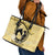 Personalized Kentucky Horse Racing Leather Tote Bag Beauty and The Horse Yellow Version LT01