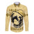 Personalized Kentucky Horse Racing Long Sleeve Button Shirt Beauty and The Horse Yellow Version LT01
