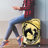 Personalized Kentucky Horse Racing Luggage Cover Beauty and The Horse Yellow Version LT01