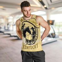 Personalized Kentucky Horse Racing Men Tank Top Beauty and The Horse Yellow Version LT01