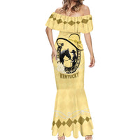 Personalized Kentucky Horse Racing Mermaid Dress Beauty and The Horse Yellow Version LT01