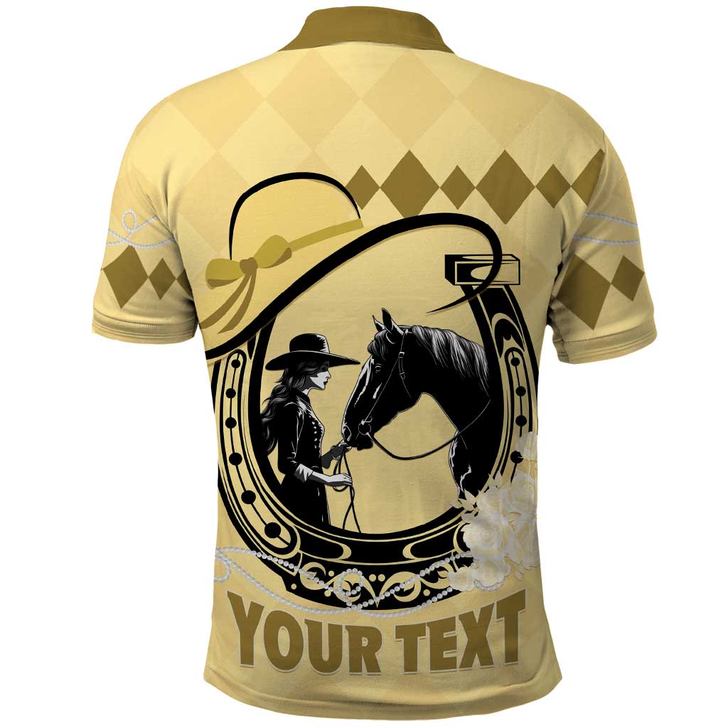 Personalized Kentucky Horse Racing Polo Shirt Beauty and The Horse Yellow Version LT01