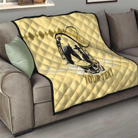 Personalized Kentucky Horse Racing Quilt Beauty and The Horse Yellow Version LT01