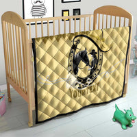 Personalized Kentucky Horse Racing Quilt Beauty and The Horse Yellow Version LT01