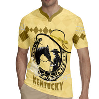 Personalized Kentucky Horse Racing Rugby Jersey Beauty and The Horse Yellow Version LT01