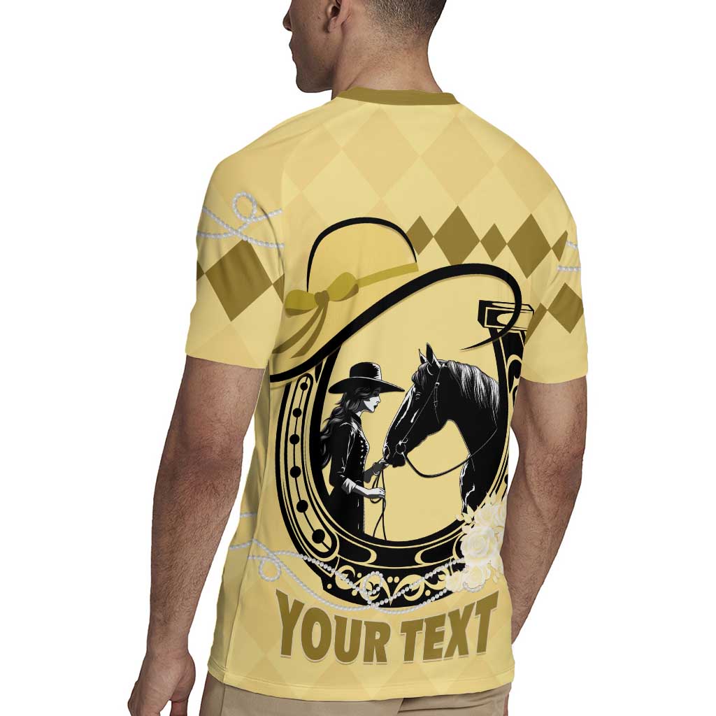 Personalized Kentucky Horse Racing Rugby Jersey Beauty and The Horse Yellow Version LT01