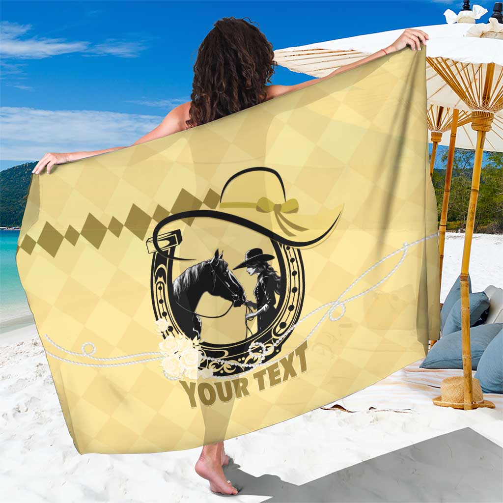 Personalized Kentucky Horse Racing Sarong Beauty and The Horse Yellow Version LT01