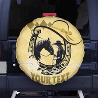 Personalized Kentucky Horse Racing Spare Tire Cover Beauty and The Horse Yellow Version LT01