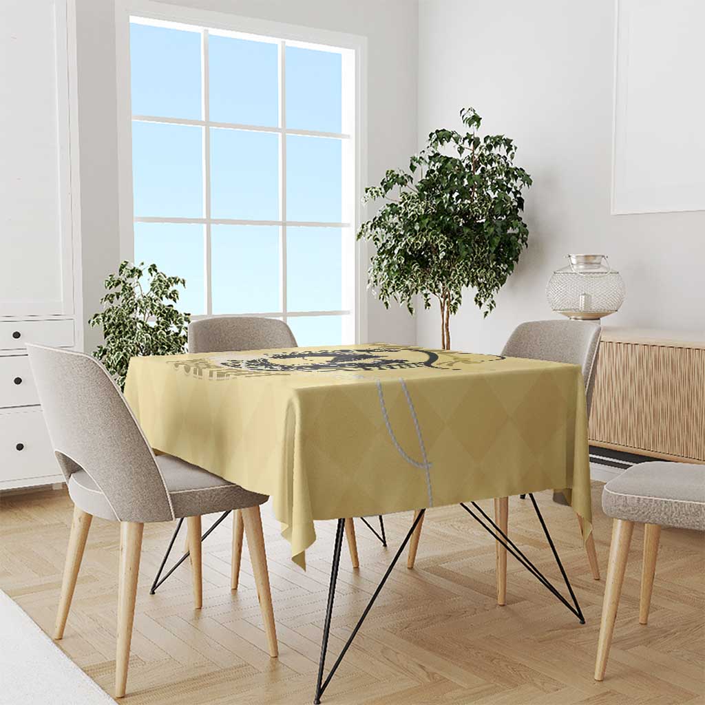 Personalized Kentucky Horse Racing Tablecloth Beauty and The Horse Yellow Version LT01