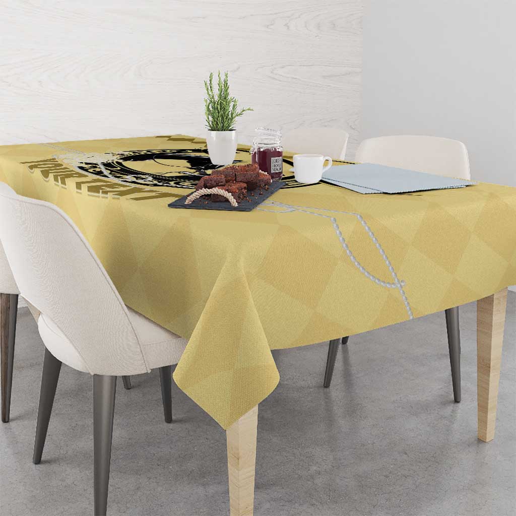Personalized Kentucky Horse Racing Tablecloth Beauty and The Horse Yellow Version LT01
