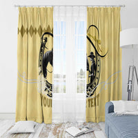 Personalized Kentucky Horse Racing Window Curtain Beauty and The Horse Yellow Version LT01