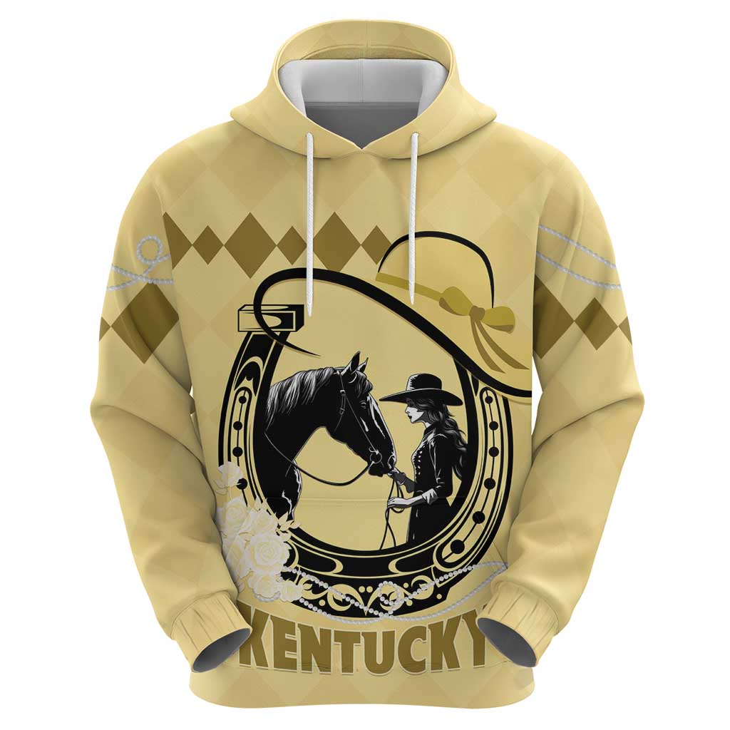 Personalized Kentucky Horse Racing Zip Hoodie Beauty and The Horse Yellow Version LT01
