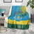 Personalized Rwanda Blanket Coat of Arms With African Pattern