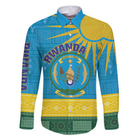 Personalized Rwanda Family Matching Off Shoulder Maxi Dress and Hawaiian Shirt Coat of Arms With African Pattern - Wonder Print Shop