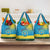 Rwanda Grocery Bag Coat of Arms With African Pattern