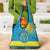 Rwanda Grocery Bag Coat of Arms With African Pattern