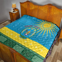Personalized Rwanda Quilt Coat of Arms With African Pattern - Wonder Print Shop