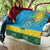 Personalized Rwanda Quilt Coat of Arms With African Pattern