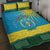 Personalized Rwanda Quilt Bed Set Coat of Arms With African Pattern - Wonder Print Shop