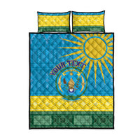 Personalized Rwanda Quilt Bed Set Coat of Arms With African Pattern - Wonder Print Shop