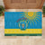 Personalized Rwanda Rubber Doormat Coat of Arms With African Pattern - Wonder Print Shop