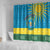 Personalized Rwanda Shower Curtain Coat of Arms With African Pattern