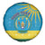 Personalized Rwanda Spare Tire Cover Coat of Arms With African Pattern - Wonder Print Shop