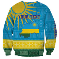 Personalized Rwanda Sweatshirt Coat of Arms With African Pattern - Wonder Print Shop