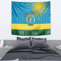 Personalized Rwanda Tapestry Coat of Arms With African Pattern - Wonder Print Shop