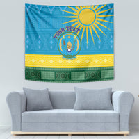Personalized Rwanda Tapestry Coat of Arms With African Pattern - Wonder Print Shop