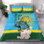 Rwanda Independence Day Bedding Set Leopard With Roses