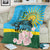 Rwanda Independence Day Blanket Leopard With Roses