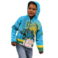 Rwanda Independence Day Kid Hoodie Leopard With Roses - Wonder Print Shop
